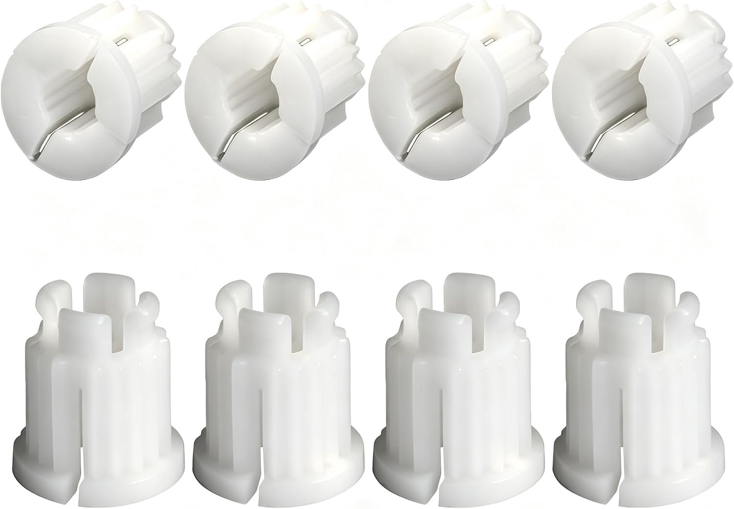 8 Kraanknop Adapters Wit Kunststof 20 Tanden voor Kraan en Mengkraanhendel
