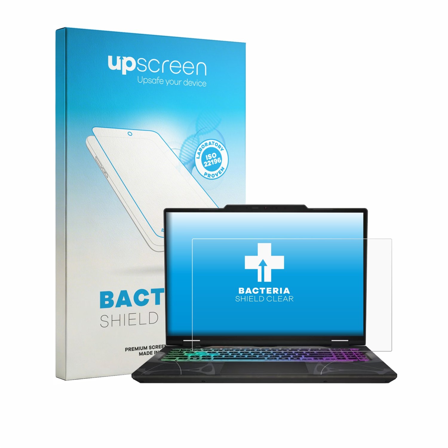 upscreen - Screenprotector voor MSI Cyborg 15 B13W - Folie Beschermfolie transparant antibacterieel