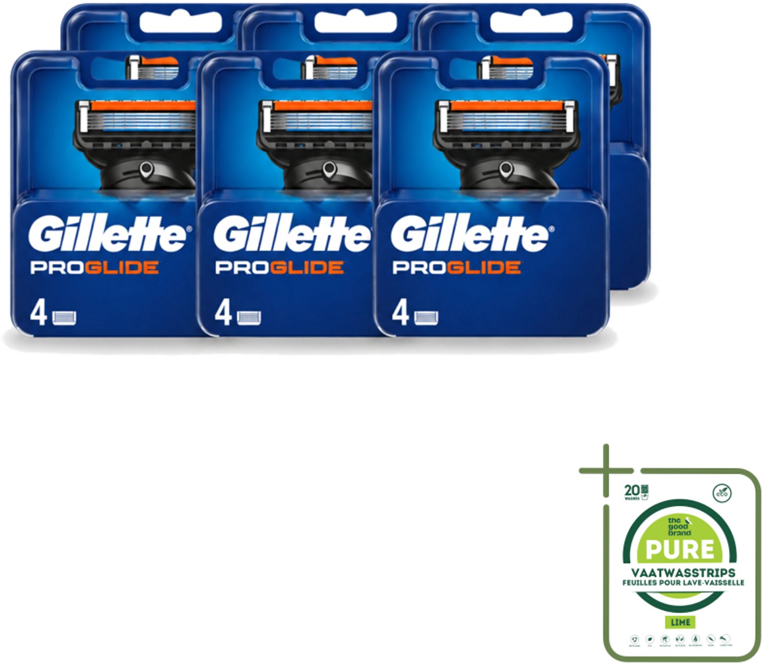 6 x Gillette - Fusion5 ProGlide – Scheermesjes – Navulmesjes – 4 Mesjes - Grootverpakking - Scheermesjes - Scheren - Gladheid - Comfort - Precisie