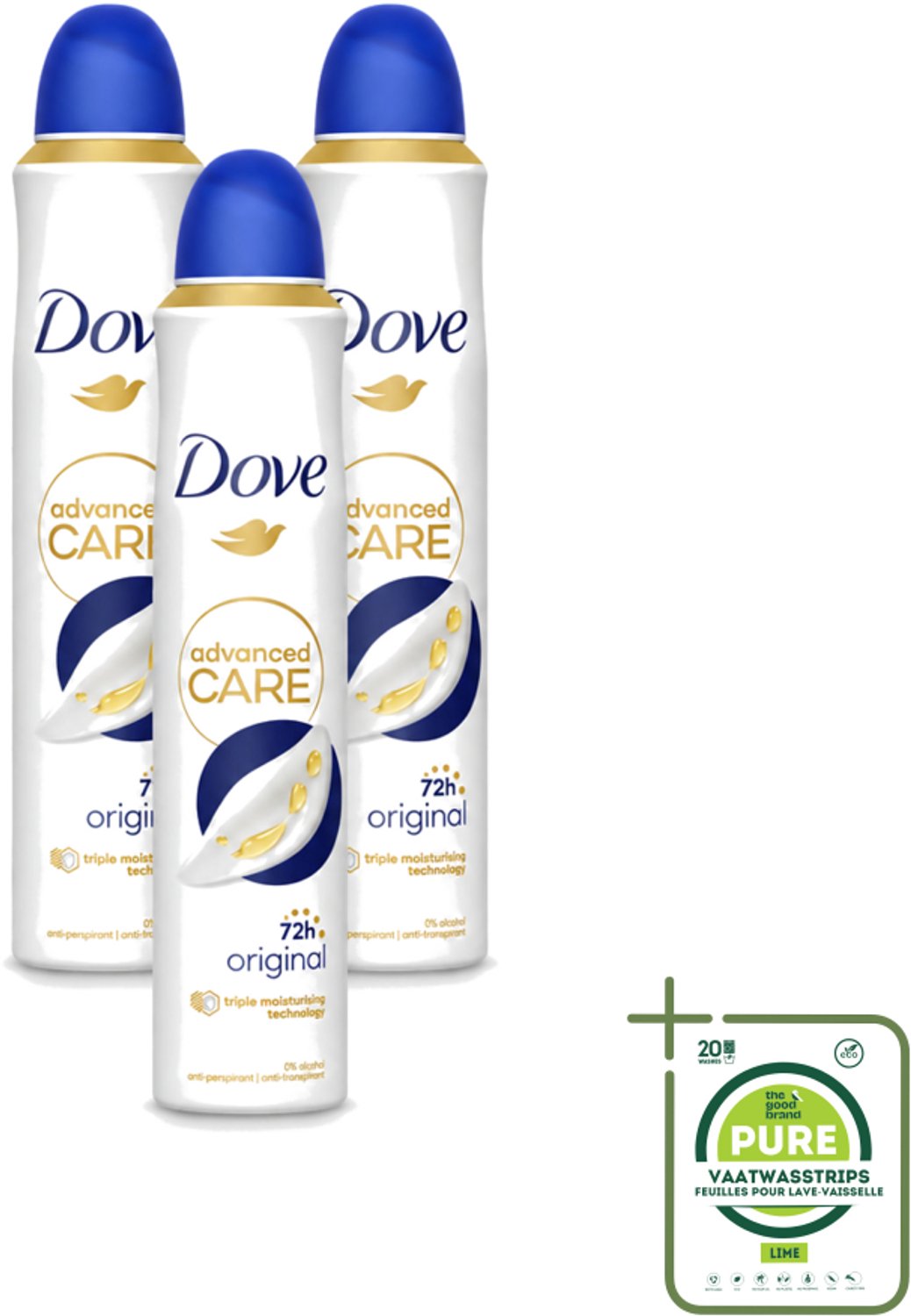 3 x Dove - Deodorant - Spray Advanced Care - Frisse en langdurige bescherming - 200 ml - Grootverpakking - Anti-transpirant Spray - Huidverzorging - Zweetvermindering - Geurvermindering - Scherenhuid