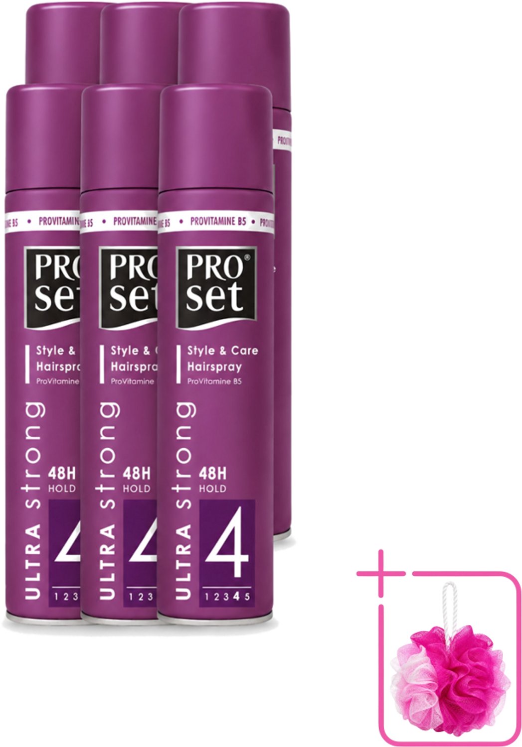6 x Proset - Haarspray - Ultra Sterk - 48 uur Werking - 250 ml - Bulkverpakking - Haarspray - 48 uur fixatie