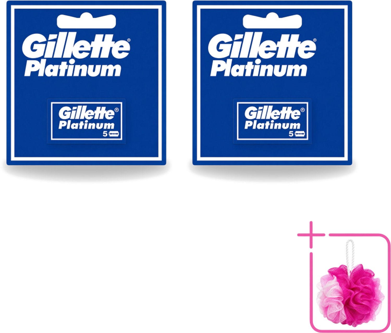 2 x Gillette - Platinum - Extra scherpte - 5 Navulscheermesjes - Bulkverpakking - Scheermesjes - Scherpe mesjes