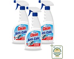 3 x At Home - Clean - Anti Kalk Spray - Snel Resultaat & Reinigt Effectief - 750 ml - Wasstrips - Anti Kalk Spray - Kalk Verwijderen - Lijmresten Verwijderen - Schoonmaken - Glans Geven