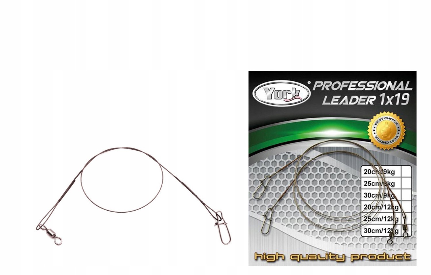 Merkloos Professionele Spin-Onderlijnen 25cm / 9kg - 2 Stuks