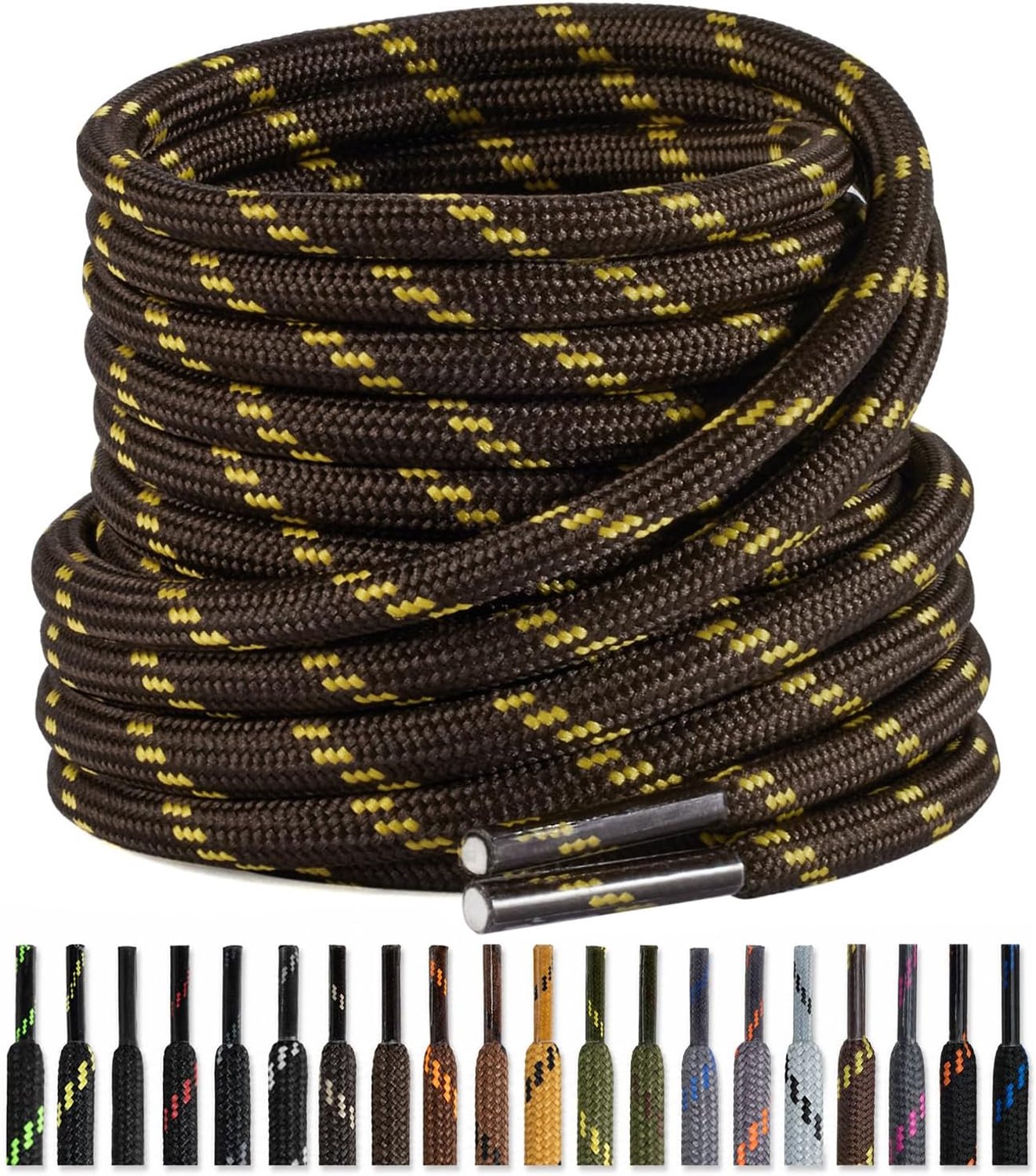 2 paar laarzen veters rond [4.5mm], scheurbestendige schoenen riemen voor wandelschoenen, werkschoenen, vrouwen