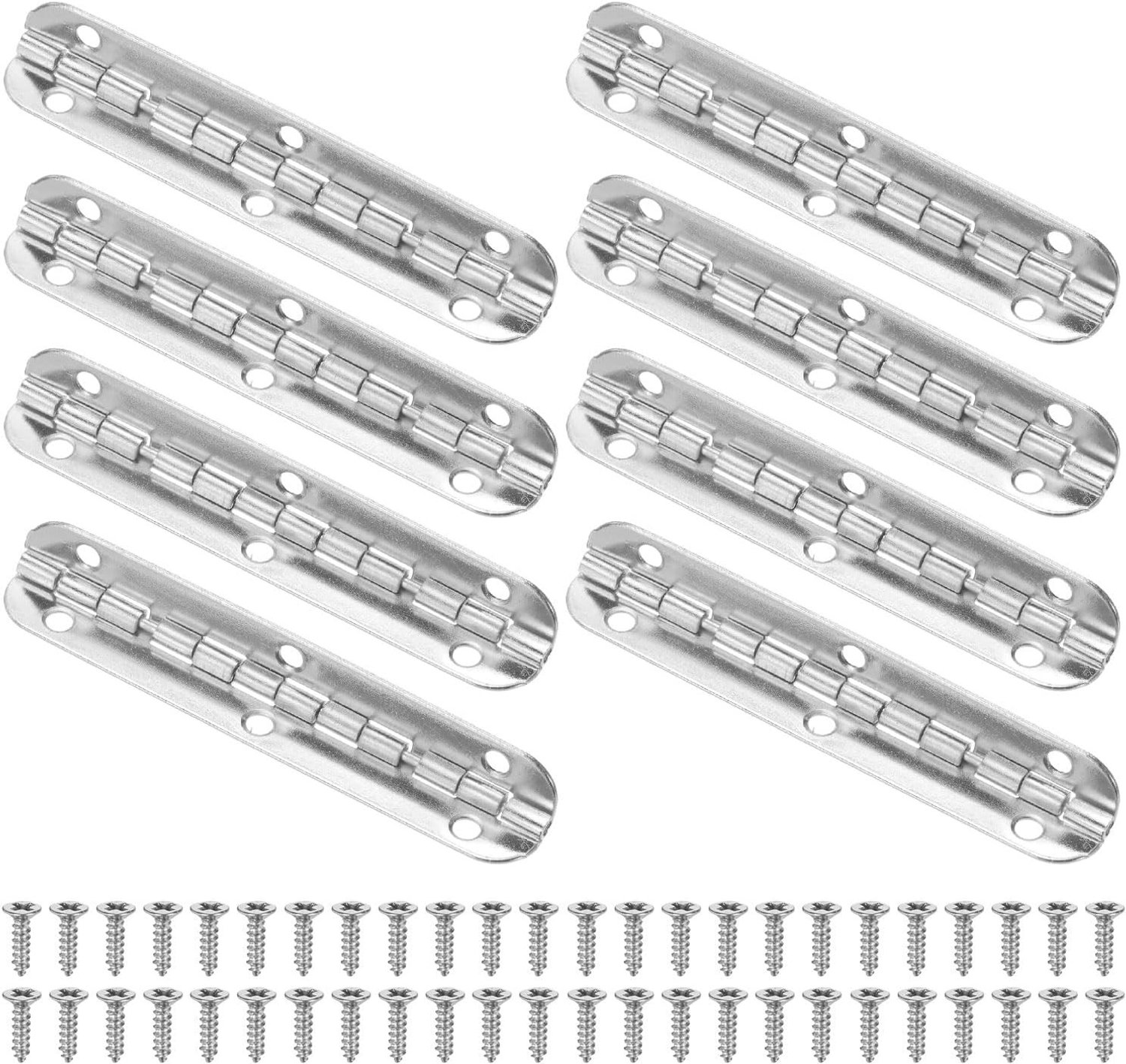 8-Pack Deurhengsels 65mm Gegalvaniseerd IJzer voor Interne Deuren, Vouwscharnieren voor Houten Dozen, Sieradenboxen en Kasten met Schroeven