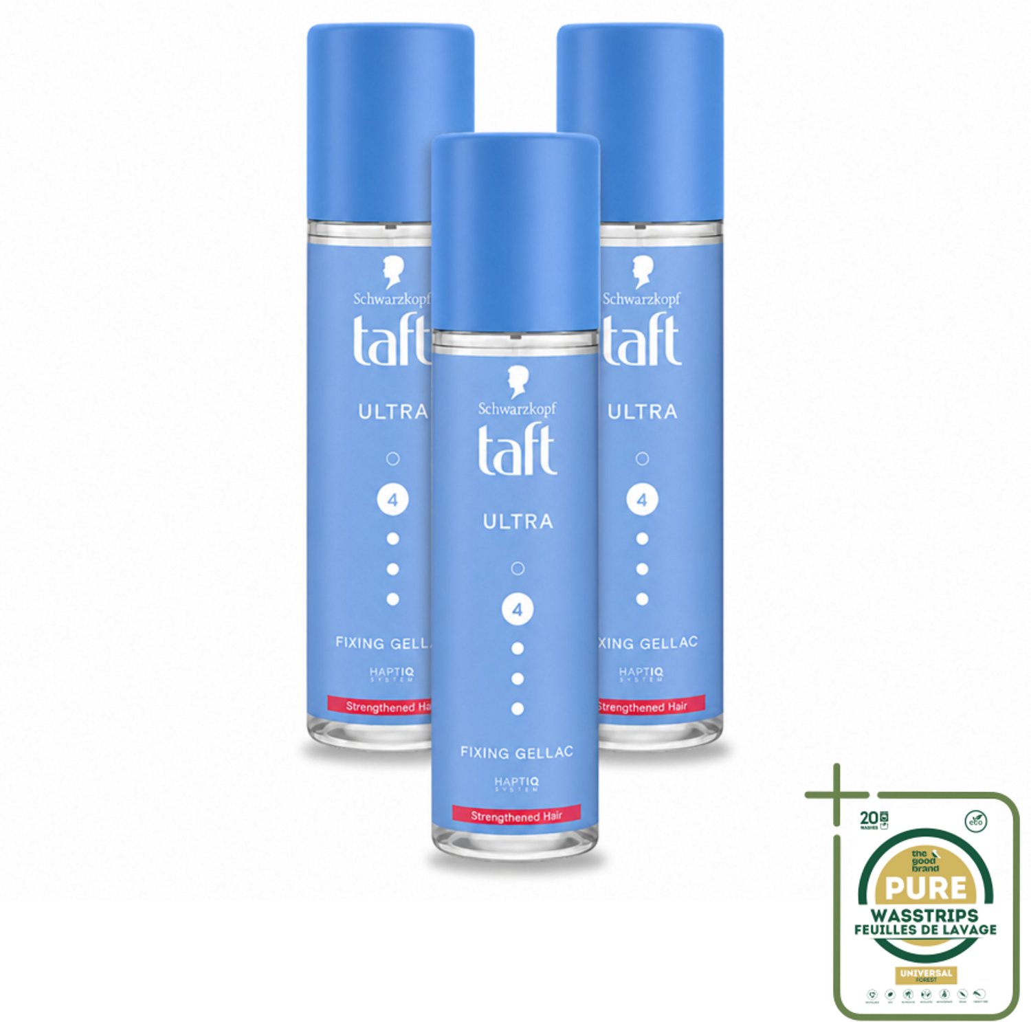 3 x Taft - Ultra 4 - Fixing Gellax - Ultieme controle - 200 ml - Haarspray - Fixatie - Gellac Spray - Haartype - Haarspray Vegan