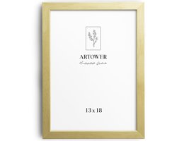 Artower® Fotolijst voor 13 x 18 cm Licht Natuurlijk Hout Smal Frame | Kleine Posterlijst Collage | Massief Houten Lijst