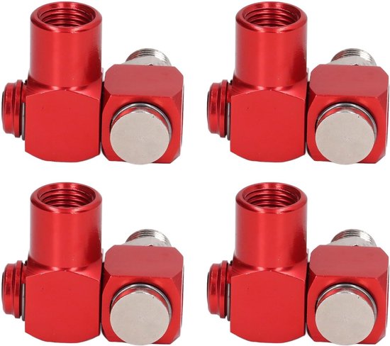 lyrlody Pneumatisch Gereedschapsadapter, 4 -stks Luchtslangconnector Roteerbaar 1/4in Npt Draadcorrosiebestendig voor Boorbit — afbeelding 5