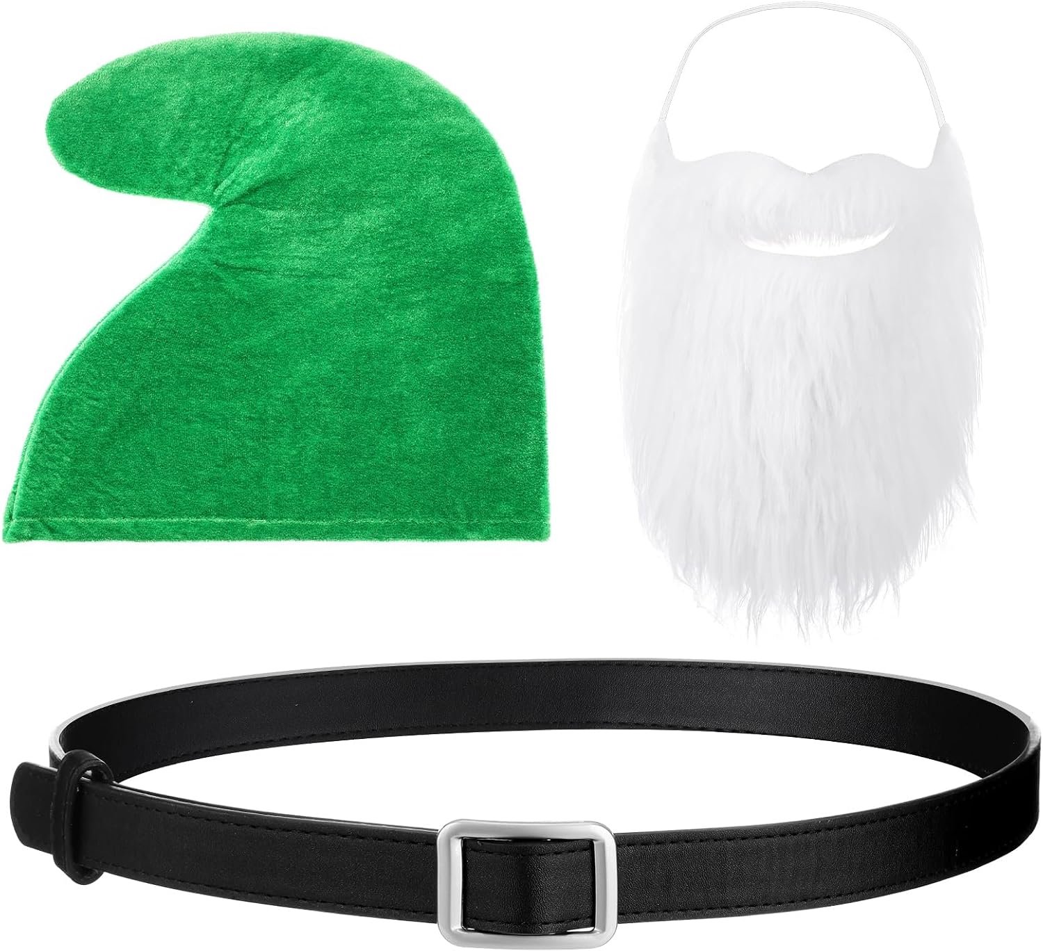 Dwergkostuum, accessoires voor volwassenen, dwergmuts met dwergbaard en