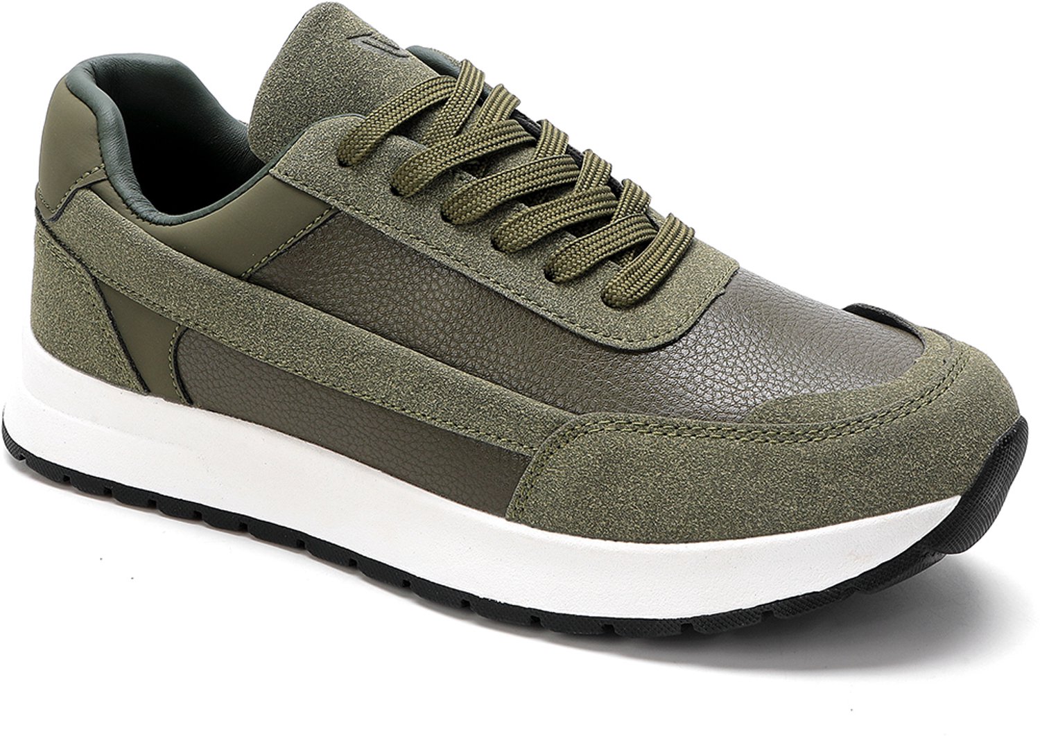 Vinto® Heren Schoenen - Lichtgewicht Sneakers - Nette Schoenen - Rubberen Zool - Met Veters - Groen - Maat 43
