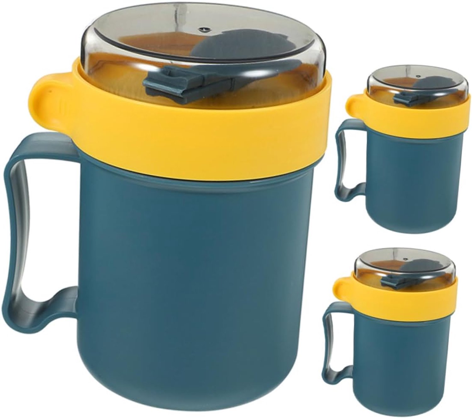 Magnetronbestendige Soepmok Met Deksel Geïsoleerde Soepkom Papbeker Herbruikbare Overnight Oatsbeker Reissoepmok Lunchkom Voor Jongens En Meisjes Olijfgroen 500 Ml