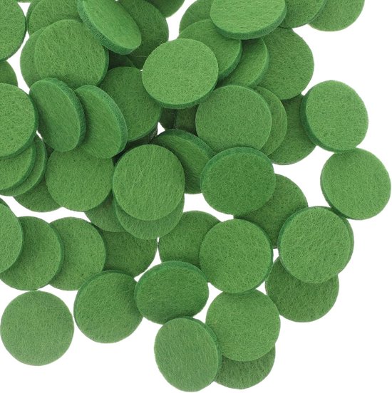 300 Stuks Auto Aromatherapie Navulpads Rond Groen Geschikt voor Essentiële Olie Diffusers Universele Pasvorm Langdurige Geurverversing DIY Geurfilters voor Ventilatieroosters — afbeelding 5