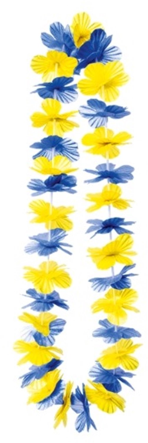 Hawaii Ketting Blauw-Geel