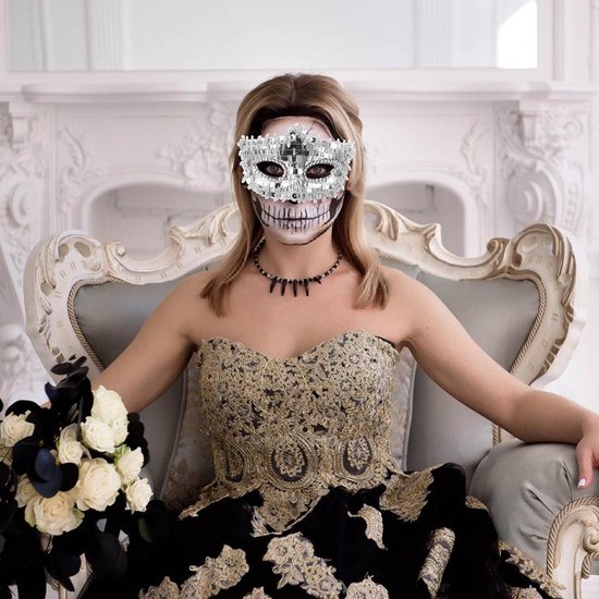 5 Stuks Halfmasker Mysterieus Feestmasker voor Vrouwen Kostuummasker voor Halloween Masquerade Prom of — afbeelding 3