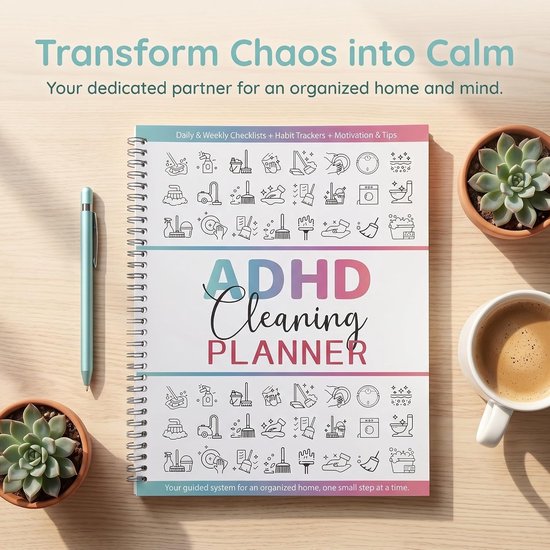 Undated Cleaning Schedule Planner met Huiswerk Checklist voor Familie -vriendelijke Takenplanner voor Dagelijkse Wekelijkse Maandelijkse Organisatie van Huis Kantoor — afbeelding 3