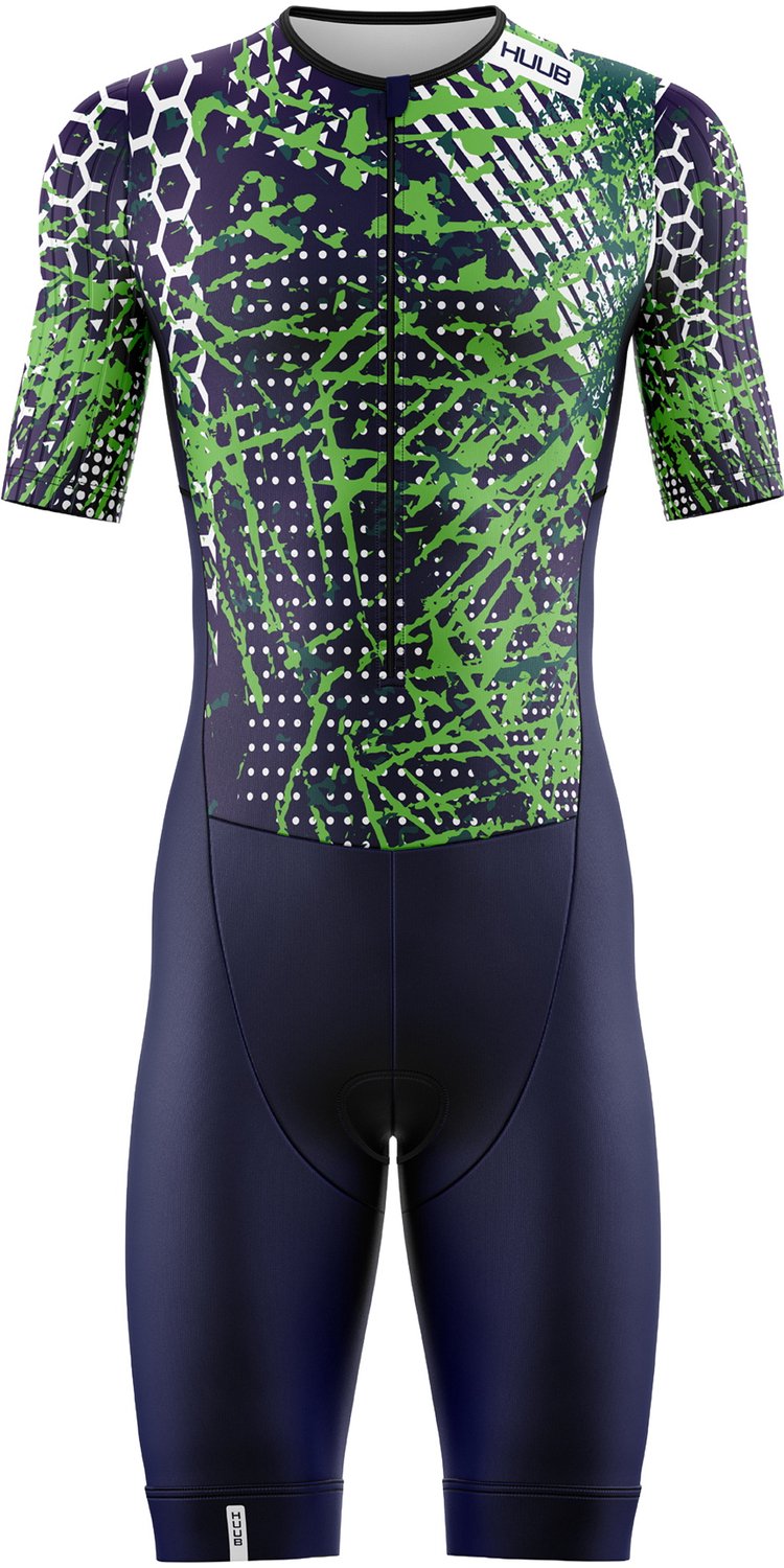 2026 HUUB Heren Collage Tri Suit - Navy / Lime