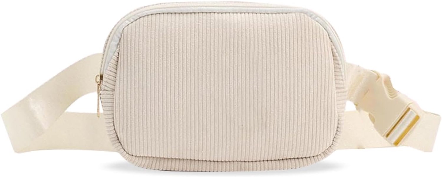 Heuptas voor dames, koord riemtas voor heren, dames koord heuptassen, crossbody tas, schoudertas, kleine borstzak met verstelbare riem voor hardlopen, reizen, outdoor, crèmetinten, modern
