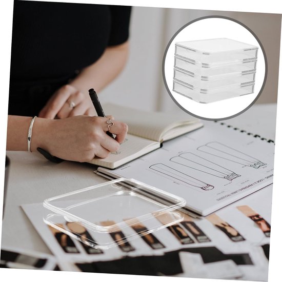 4stuks Transparante Muntverzameldozen Beschermende Box Voor Muntopslag Rond Box Voor Munten Voor Muntverzamelaars Tentoonstellingen — afbeelding 5