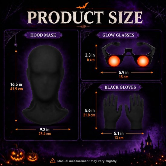 3 stuks volgelaatsmaskers voor Halloween, Halloween maskers met — afbeelding 3