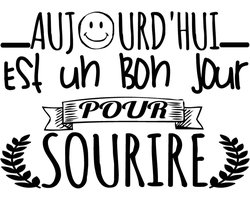 Muursticker met Frans opschrift "AUJOURD'HUI EST UN..", Frans opschrift "AUJOURD'HUI EST UN..", Frans opschrift "Autocollant Lettre Docliick DC-012-FR