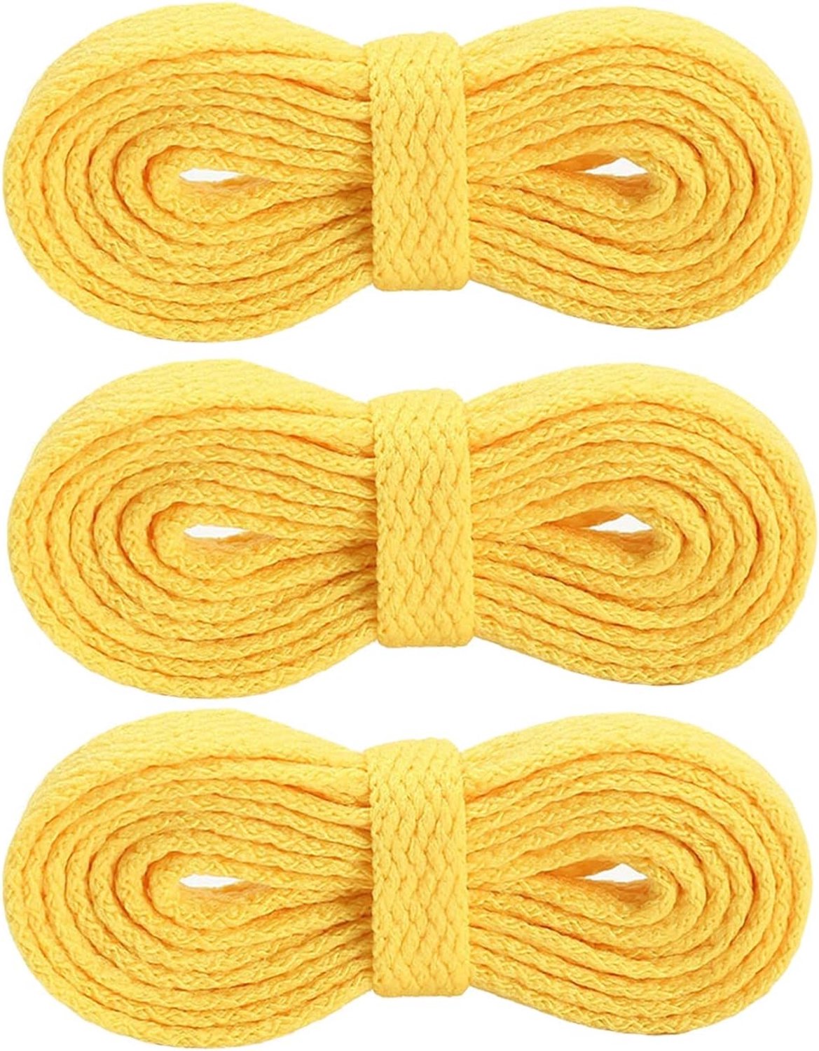 3 Paar Platte Schoenveters - 8mm Brede Duurzame Sportschoenen Kant Gekleurde Vervangende Trainerkant voor Wandelschoenen