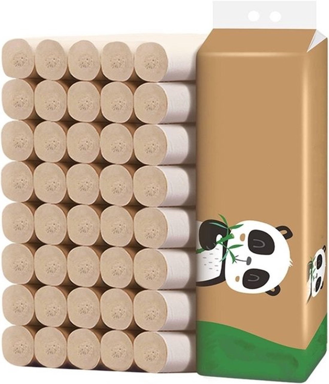 Toiletpapierrollen - Zacht papier - Voor dagelijks gebruik - Van bamboe - Pak met 16 rollen