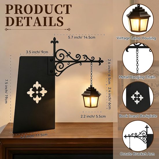 2 stuks planklampen, warm licht, Halloween-decoraties — afbeelding 5