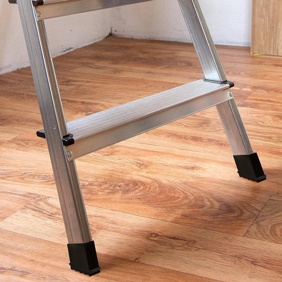 4 Stuks Delige Antislip Rubberen Laddervoeten Beschermhoezen met Visgraatpatroon Duurzame Ladder Pootbeschermers voor Stabiliteit Veiligheid Bij Gebruik Geschikt voor Werkladders — afbeelding 5