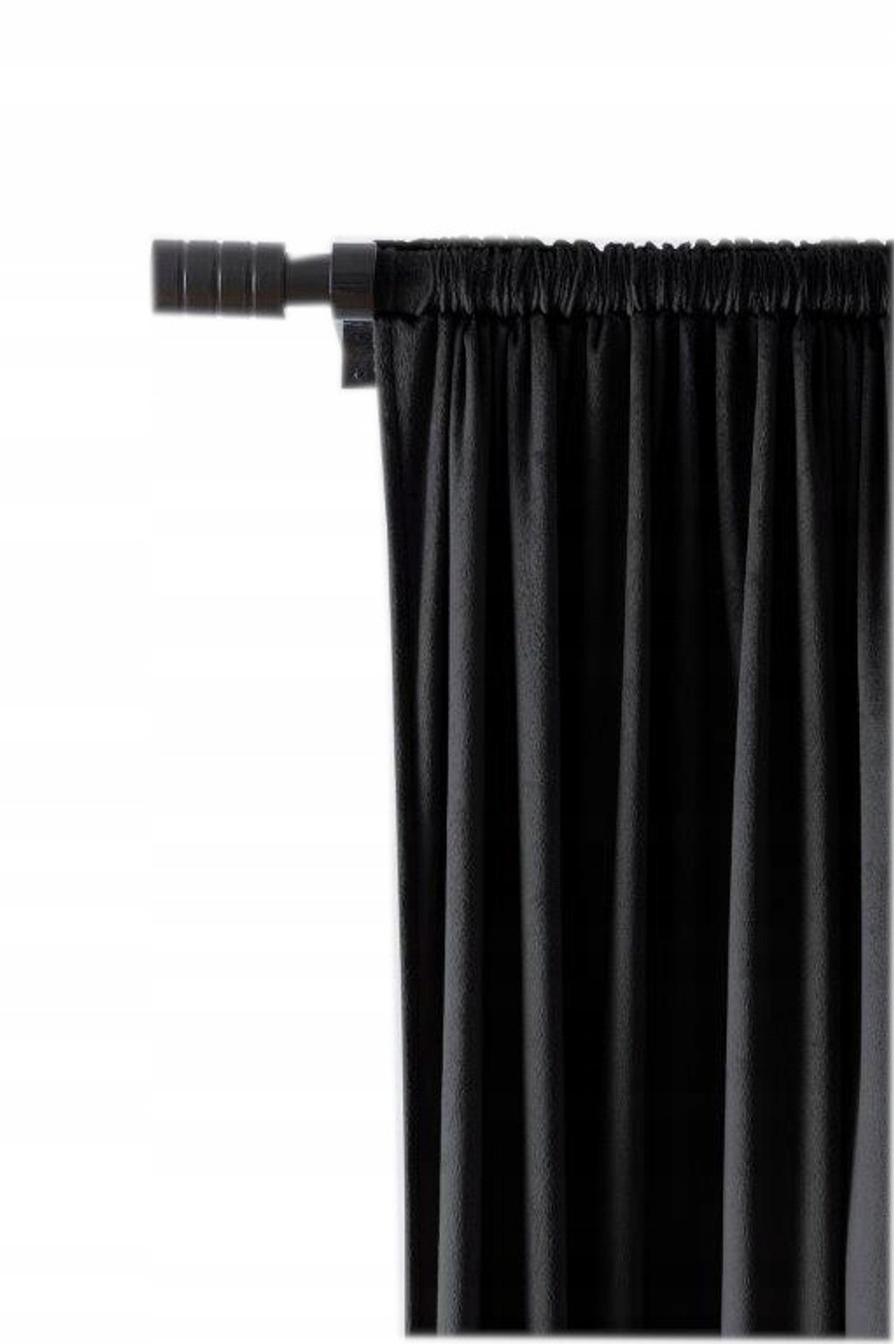 Zwarte Velours Gordijn 140x270 cm - Elegante Raambekleding
