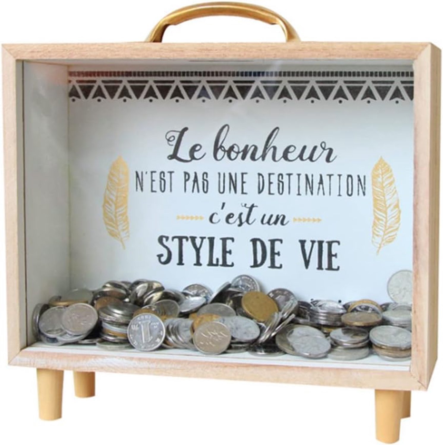 Spaarpot Spaarpotten Spaarvarken Houten Bank Geldgeschenken Verpakking Cadeau Money Box Piggy Bank Spaarvarken Groot Fotolijst Vullen Huwelijksgeschenk Wedding Fund Piggy Bank Wooden Photo Frame