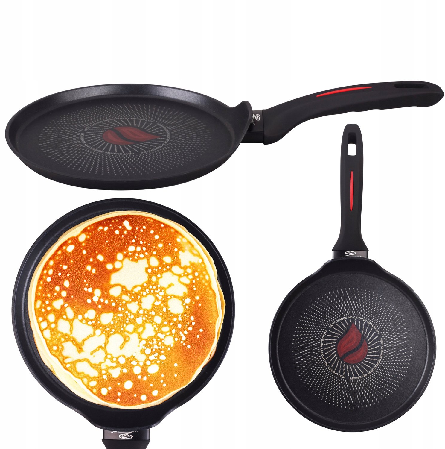 Pannenkoekenpan 24cm met Thermo Point | Geschikt voor Inductie