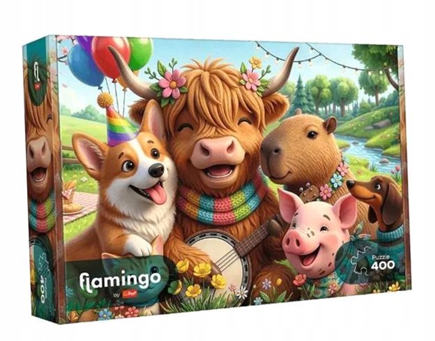 Puzzel 400 Stukken - Flamingo Verjaardagsteam