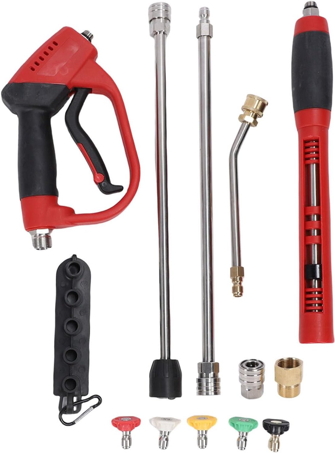 Hogedrukreiniger 5200 Psi Multifunctionele Spray Met 3 Verlengstukken 5 Nozzle Tips Voor Auto Motor Badkamer Keuken