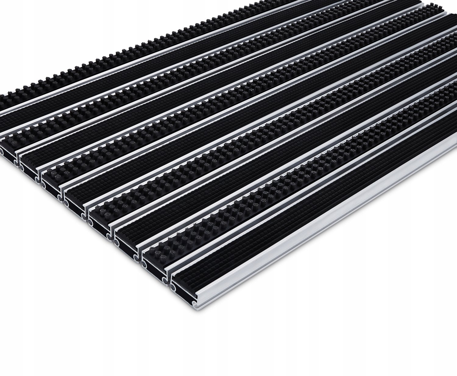 Aluminium Vloermat met Rubber & Borstels 80x50 cm - Hoge Verkeersintensiteit