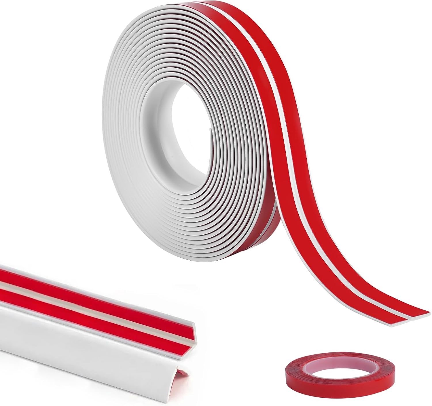 Zelfklevende Soft PVC Plinten 20mm 6M Vouwbare Plinten Flexibele Sealing Strip Waterdicht Decoratieve Hoekbescherming voor Keuken en Badkamer