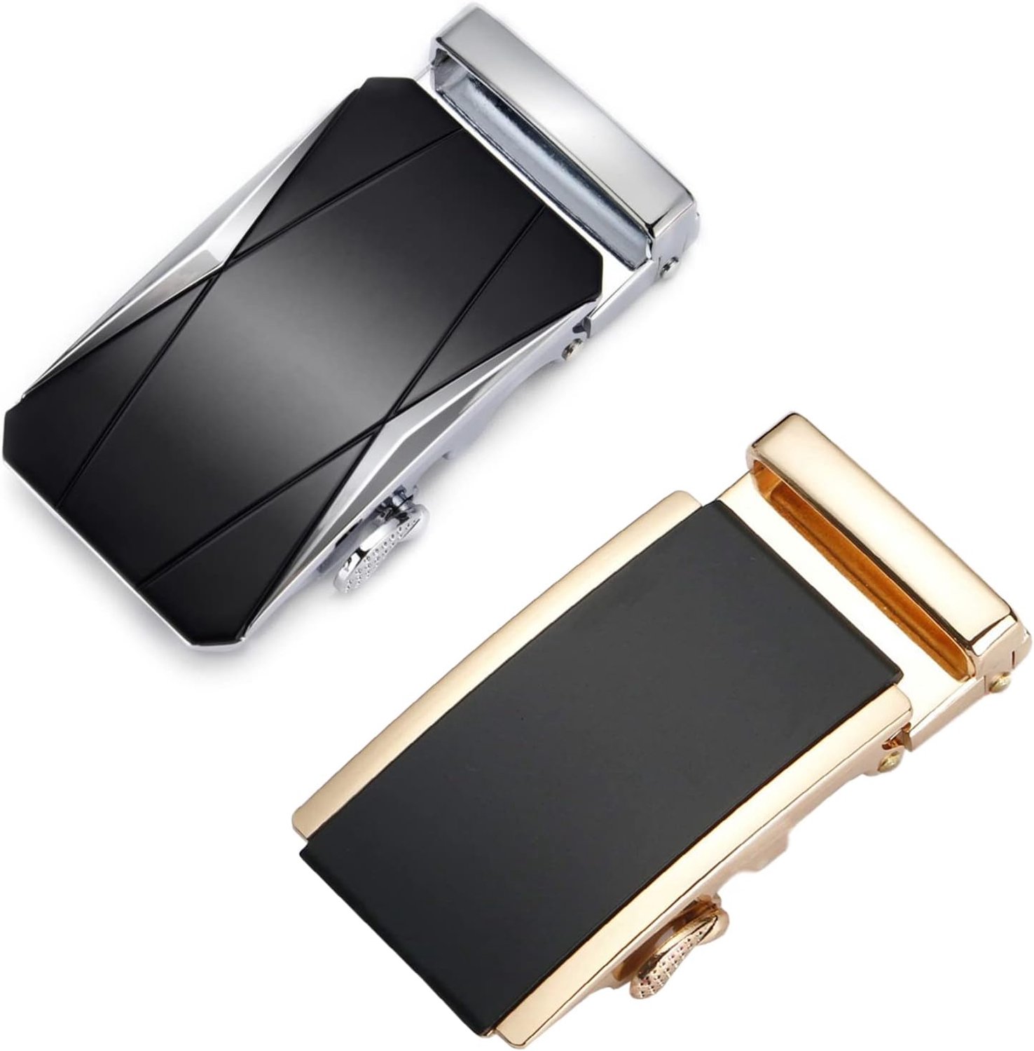 Belt Buckle 2 Stuks - Rechthoekig Metaal - Automatische Ratchet - Verstelbare Strap voor Mannen - ShopVlot