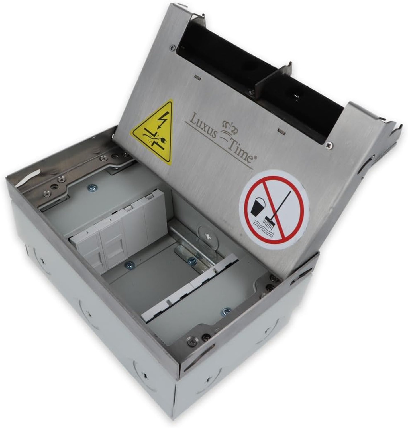 Stainless steel bottom tank, retractable, mountable, lid, flush-mounted socket, socket box, network, LAN, socket - ShopVlot