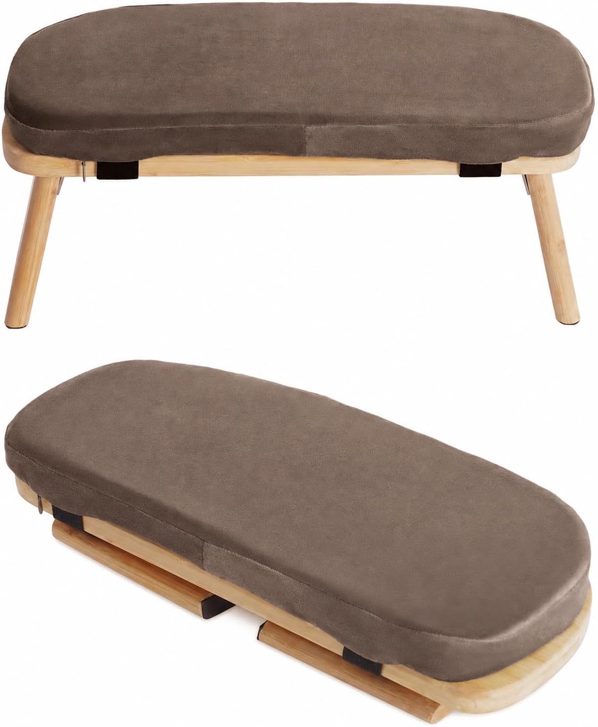 Meditatiebank opvouwbaar, ergonomische meditatiekruk bamboe