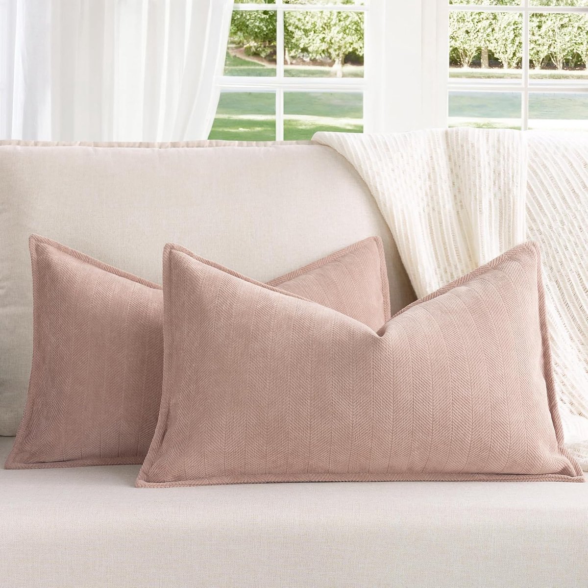 Kussenhoes - Set van 30 - Chenille - Handgemaakt - Roze