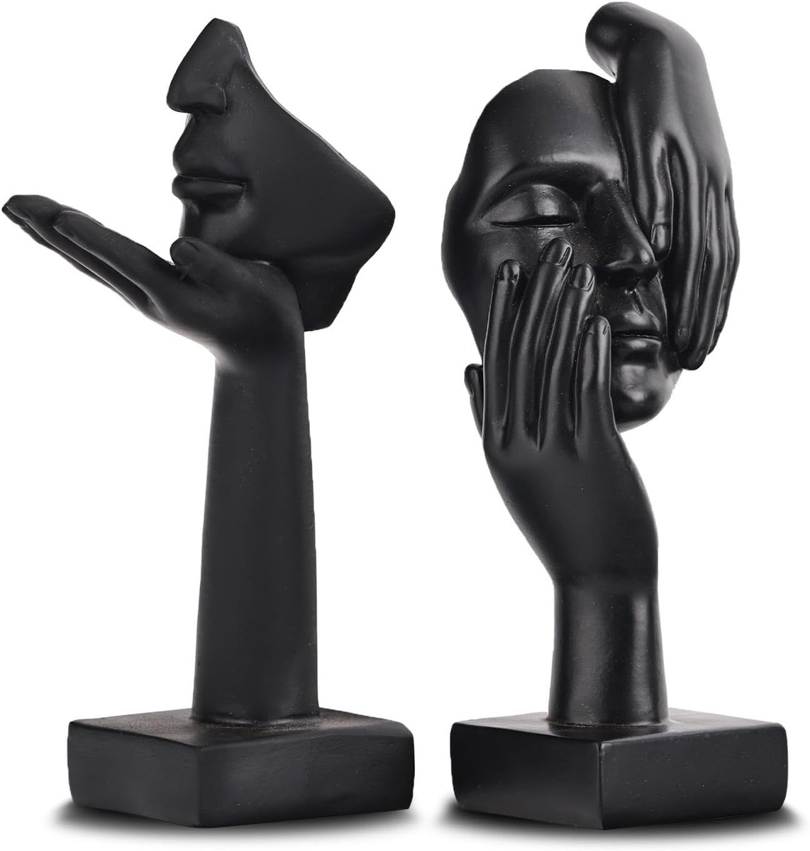 Denkerbeeld - Set van 2 - Polyresin - Modern - Zwart
