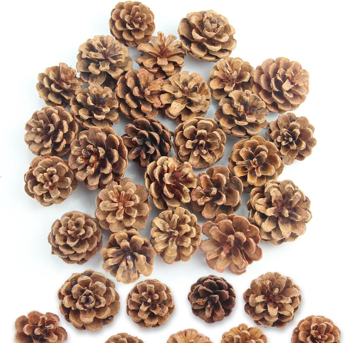 Kerstdecoratie - Set van 32 - 4 cm - Polyresin - Rustiek - Naturel