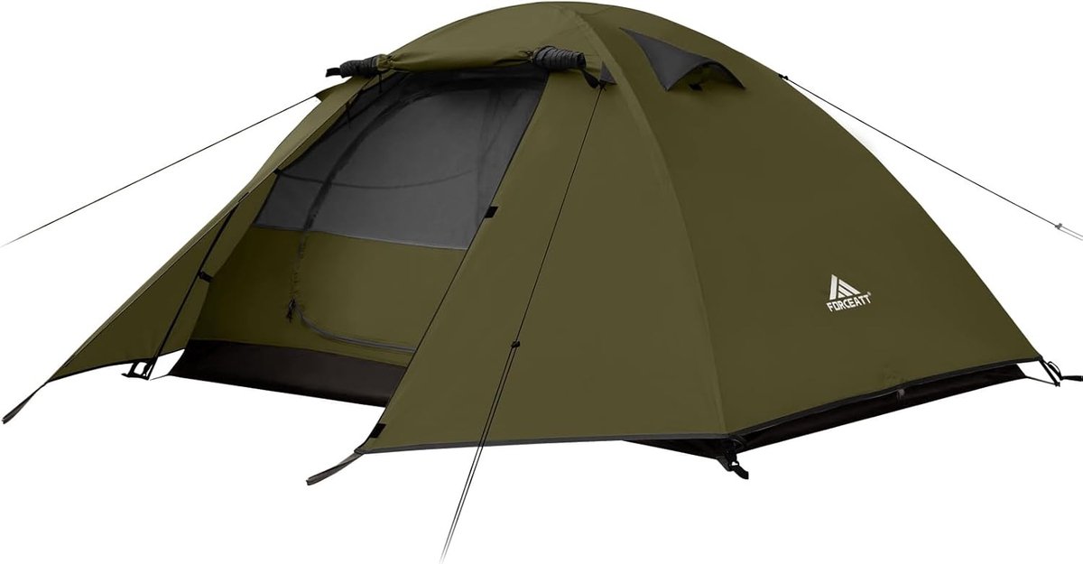 Wintertent 2 persoons - Groen - 220 x 130 x 110 cm - Waterdichte Ultralichte Koepeltent - Voor Trekking en Outdoor