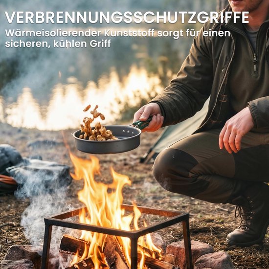 Outsunny Camping Kookset-Aluminium, Metaal-Ø17 x 10H cm-Grijs van Outsunny — afbeelding 3