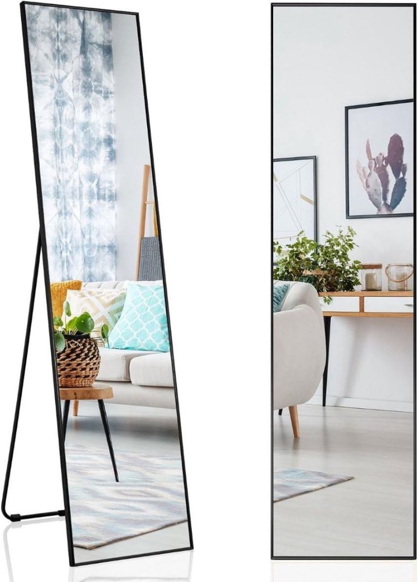 Zolvano® Passpiegel Staand - Slaapkamer Spiegel - Wandspiegel-156x39x5 CM