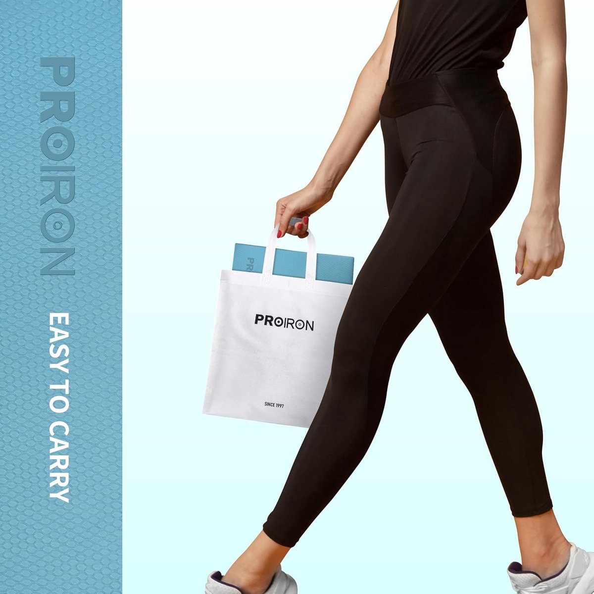Antislip mat fitnessapparaat - Groen - Opvouwbaar 310 x 310 x 80 mm - TPE Yogamat voor Pilates en Thuisgebruik