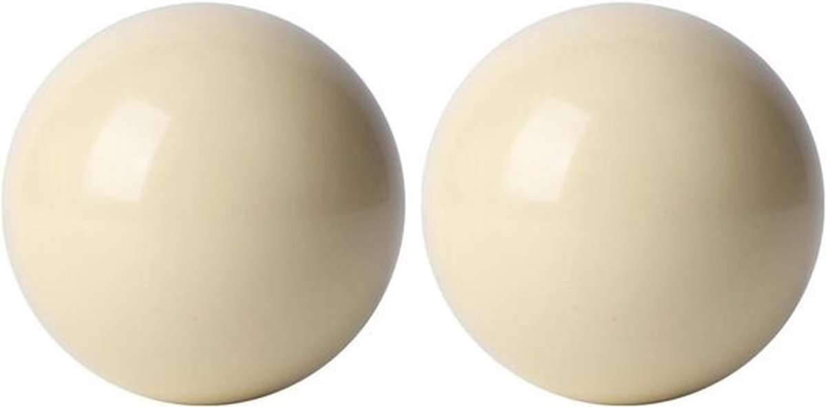Set van 2 witte biljartballen van 5,8 cm - Hars biljartballen voor training en recreatieve spellen