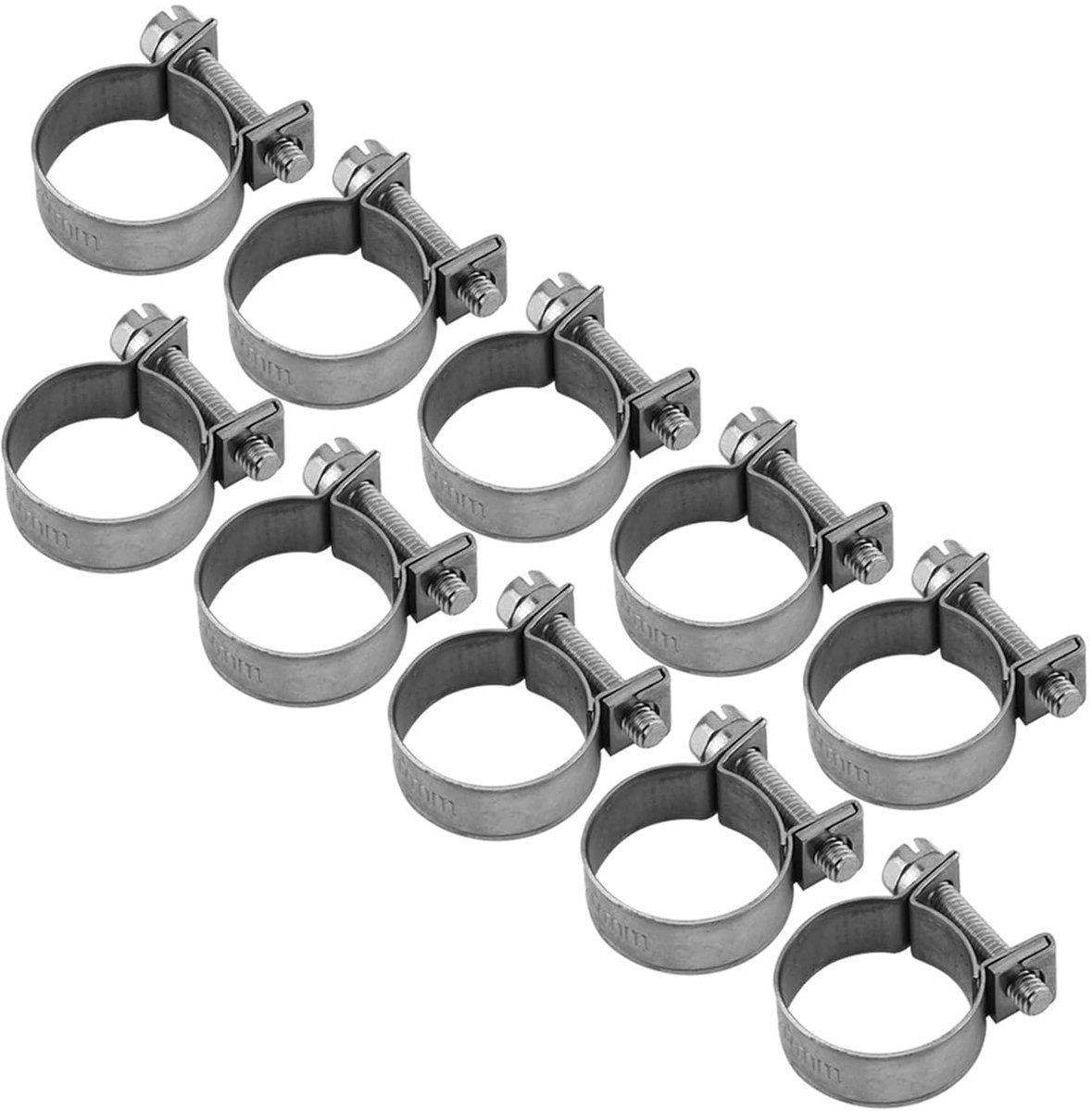 10 Stuks RVS Mini Brandstofleiding Slang Klemmen Clips 6mm-20mm Voor Diverse Toepassingen