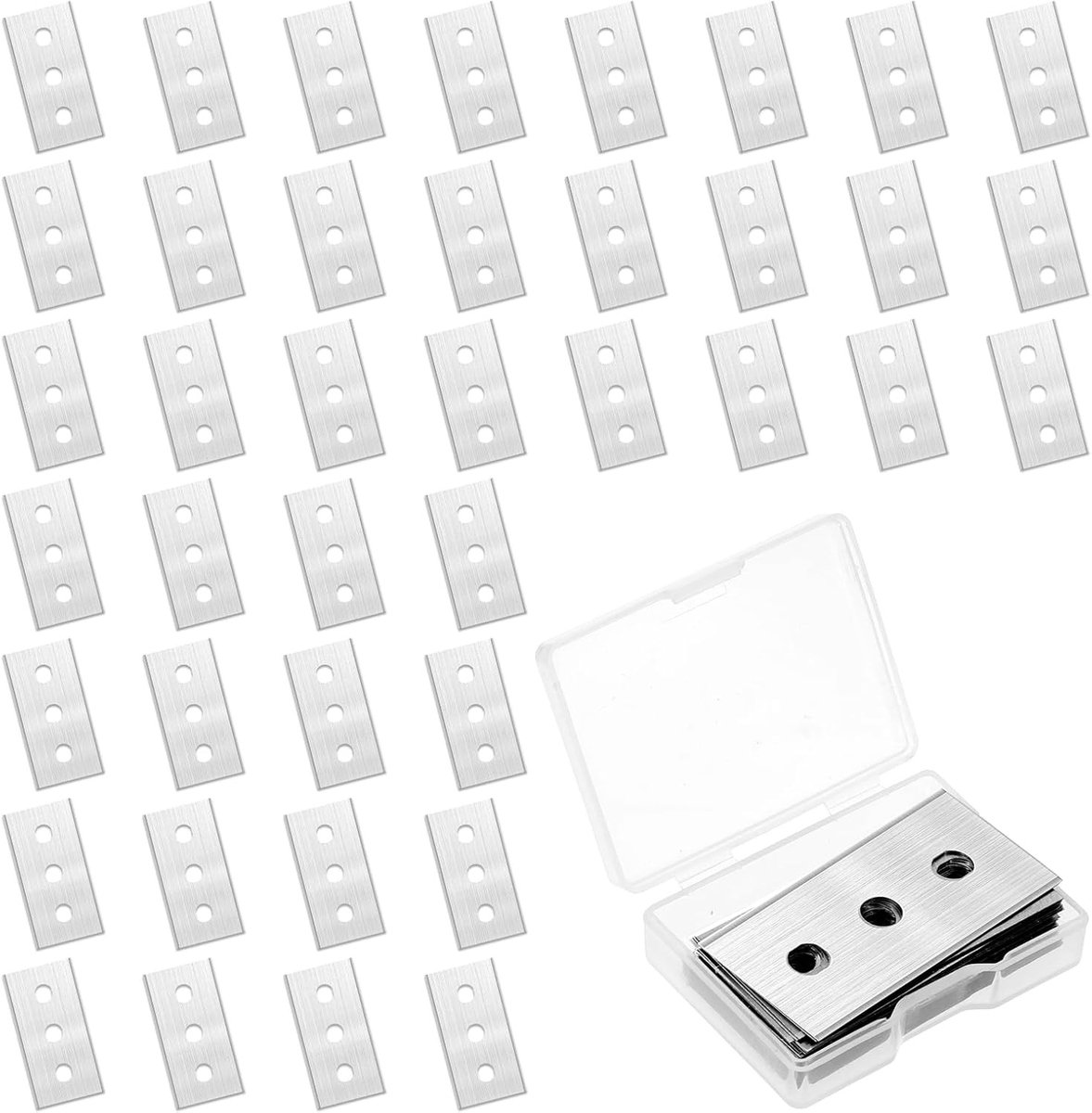 Set van 40 Dubbelzijdige Schrapers voor Keramische Kookplaten - Vervangbladen Universeel 43 x 22 mm voor Glas, Keuken en Bord Schrapers