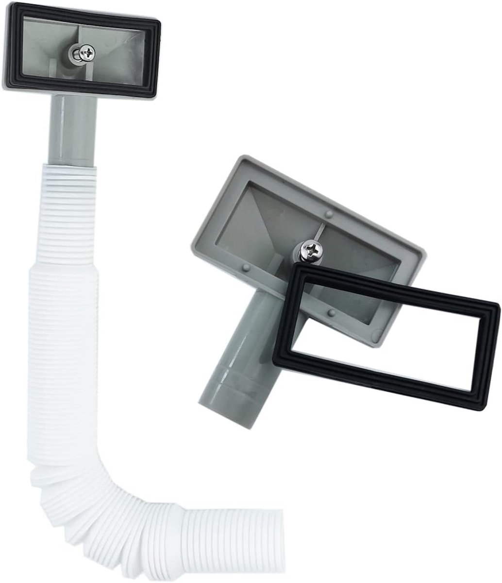 Overflow Buizen voor Waterafvoer, Vierkante Interface 75 x 40mm, Lengte 230-600mm, Diameter 26mm, Ideaal voor Afvoer en Sanitair